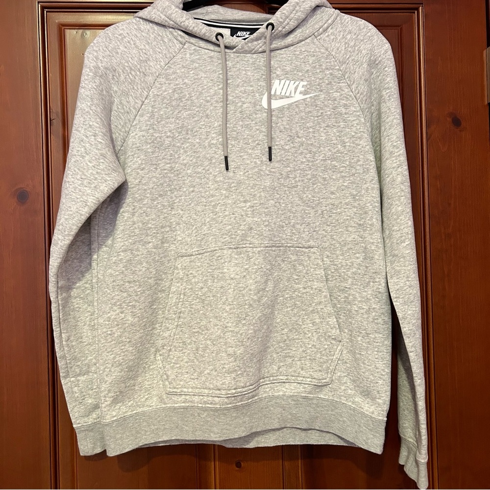 Nike Sportswear Gray Hoodie Fleece Sweatshirt